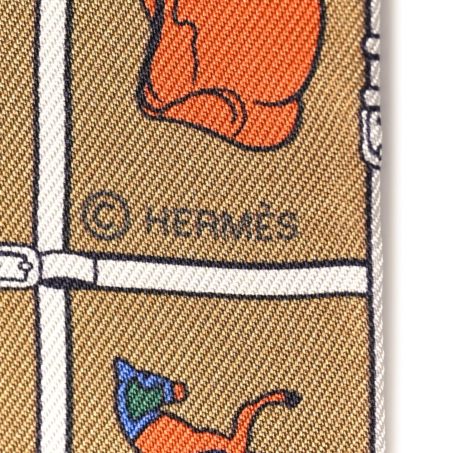 Hermes Silk Couvertures Et Tenues Twilly Mordore White Blue 4 of 4