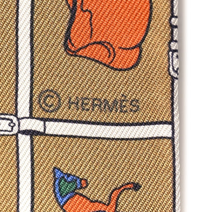 Hermes Silk Couvertures Et Tenues Twilly Mordore White Blue 4 of 4