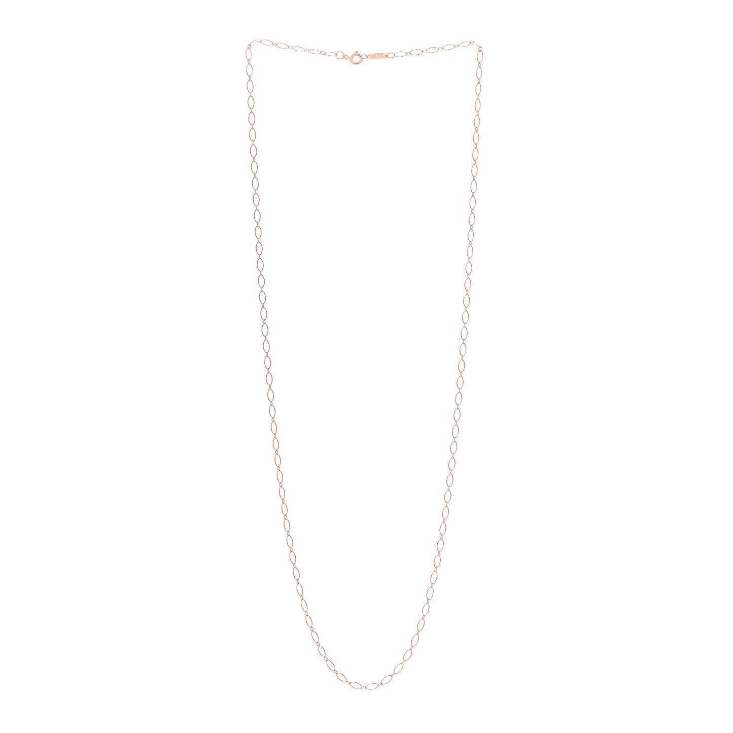 18K Rose Gold Oval Link Chain 24"