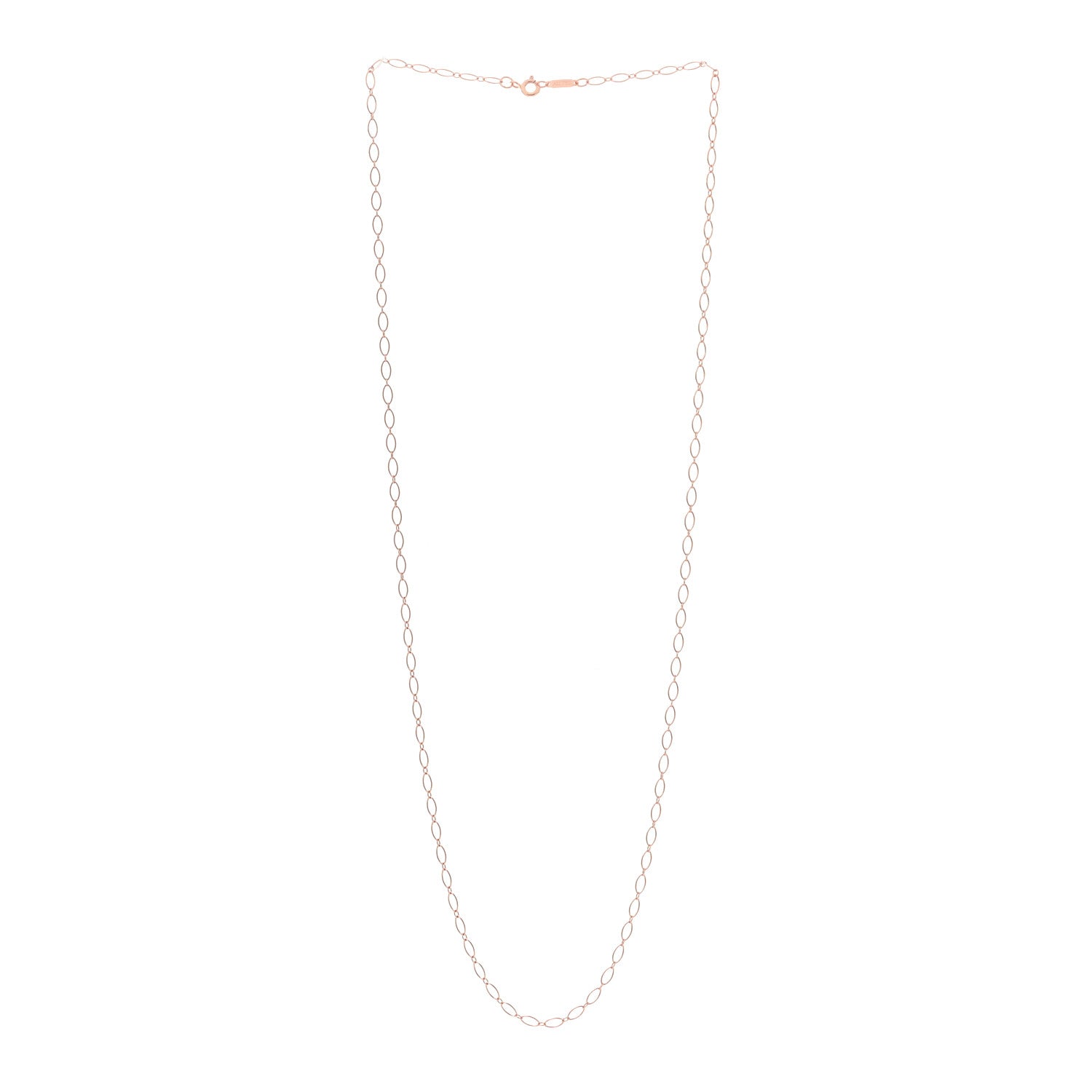 Tiffany 18K Rose Gold Oval Link Chain 24" 3 of 5