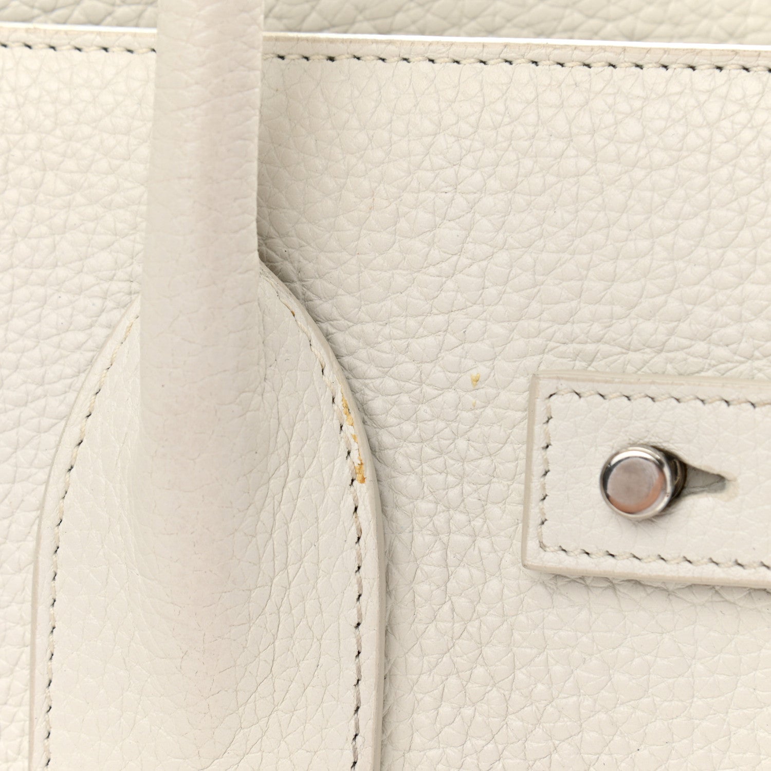 Saint Laurent Grained Calfskin Small Supple Sac De Jour White 9 of 9