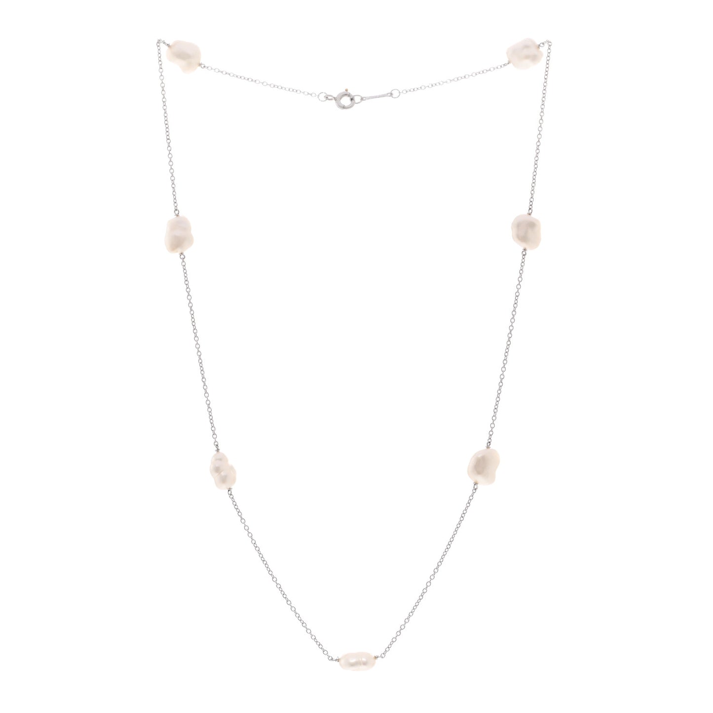 Platinum Freshwater Cultured Pearl 6-7mm Elsa Peretti Pearls By The Yard Necklace