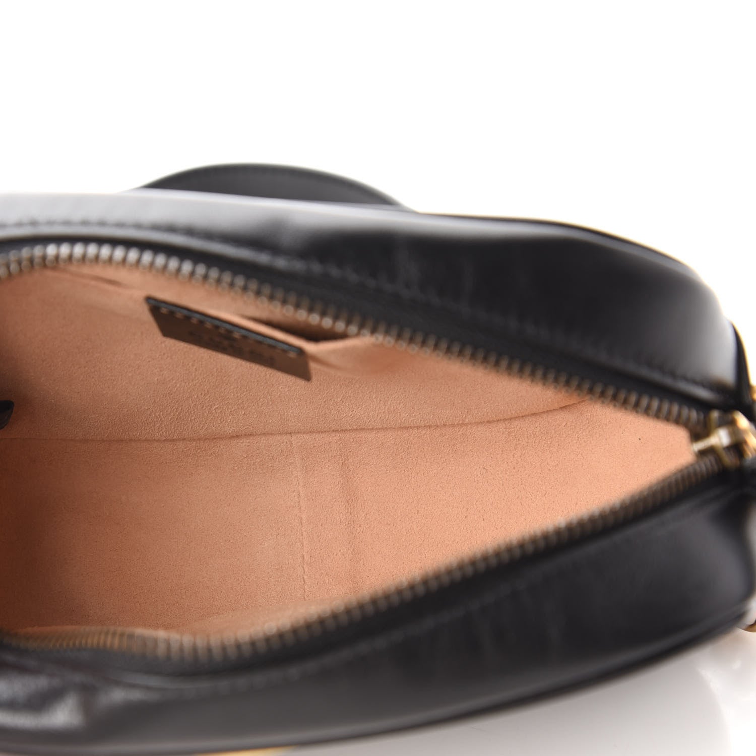 Gucci Calfskin Matelasse Mini GG Marmont Chain Shoulder Bag Black 5 of 12