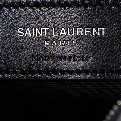 Saint Laurent Calfskin Y Quilted Monogram Small Loulou Bowling Bag Black 6 of 9