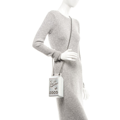 Chanel Metallic Goatskin Lait de Coco Milk Carton Bag Silver 2 of 6