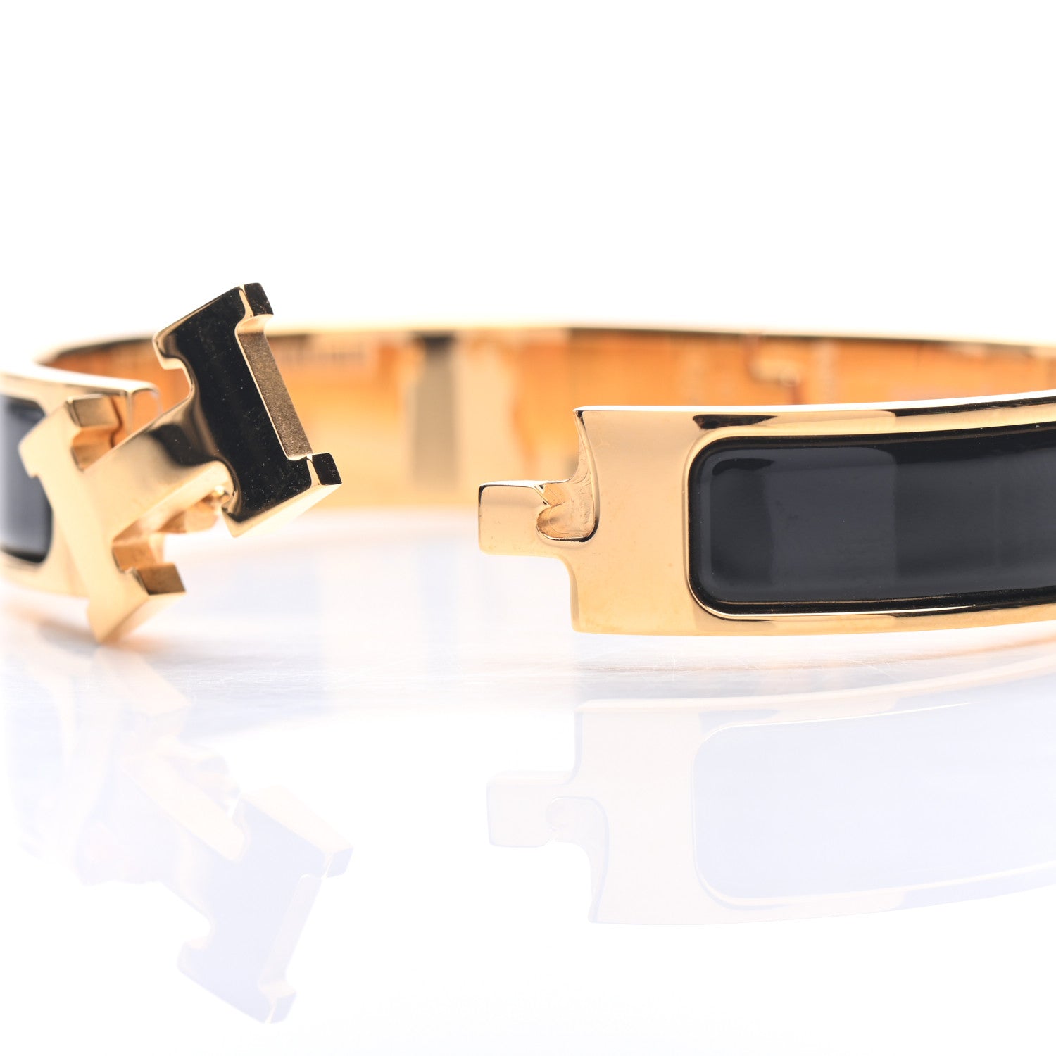 Hermes Enamel Narrow Clic Clac H Bracelet PM Black 5 of 5