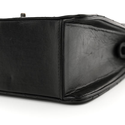 Chanel Lambskin Stitched Shoulder Flap Bag Black 12 of 18