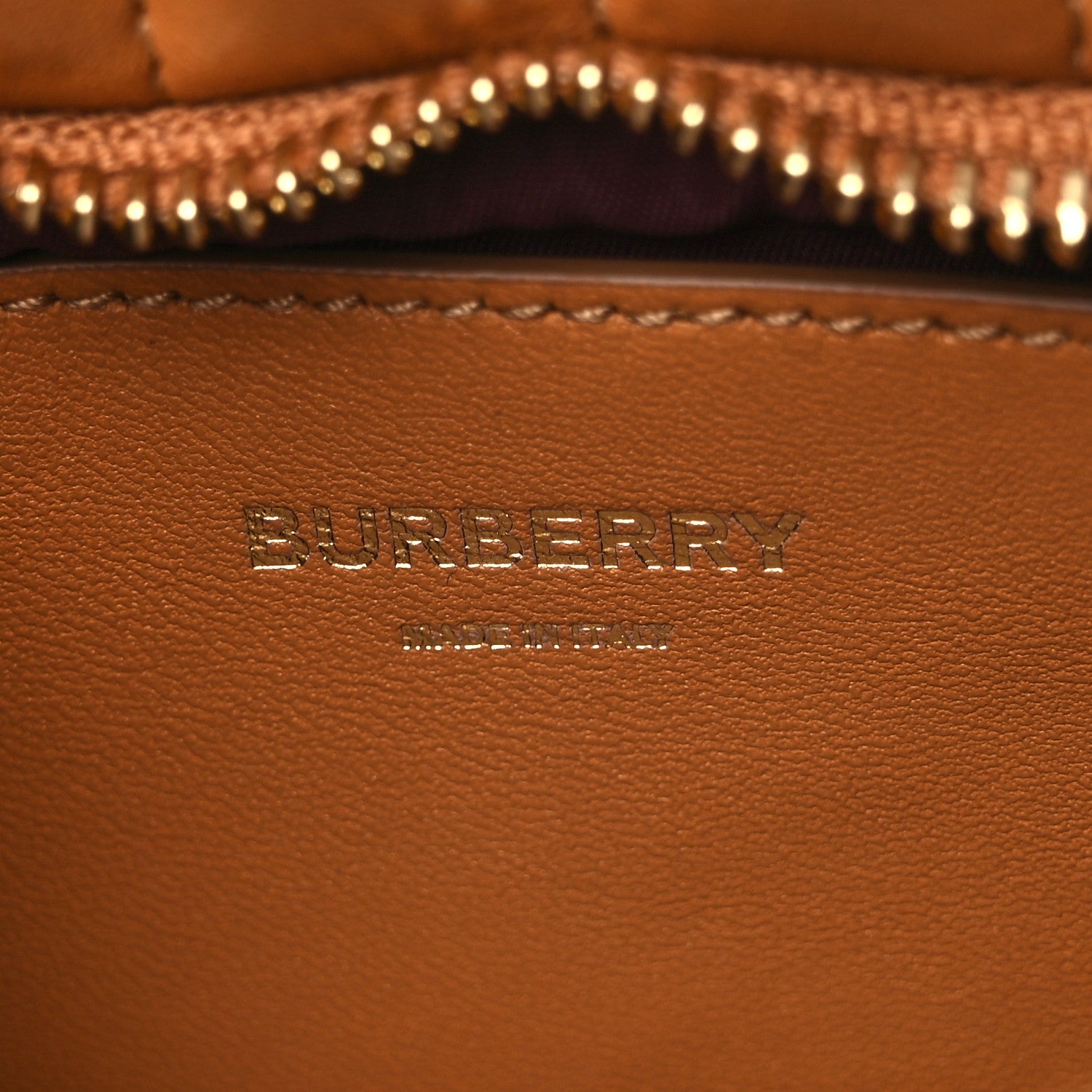 Burberry Lambskin Quilted Small Soft Lola Bag Maple Brown 6 of 8