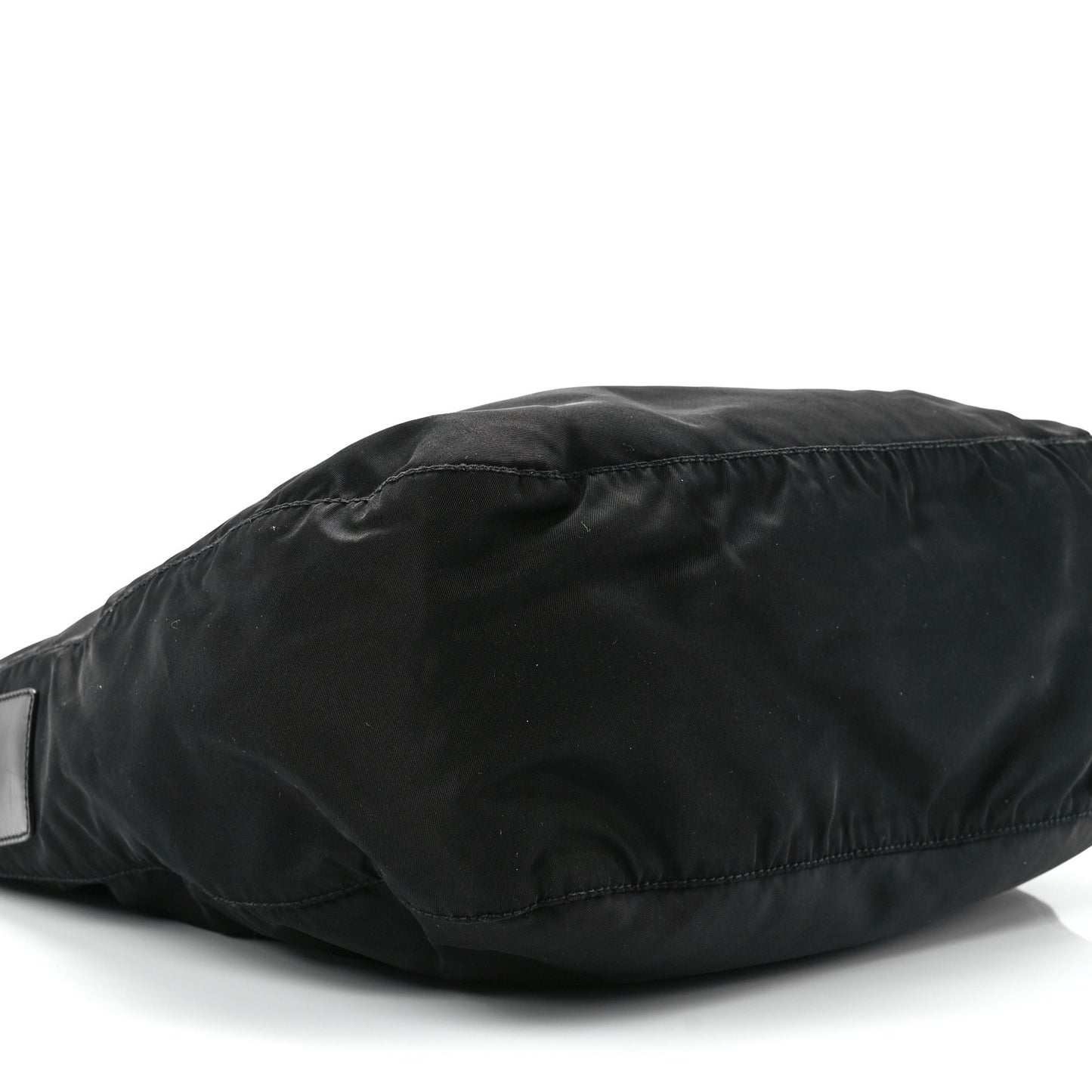 Nylon Flat Messenger Bag Black