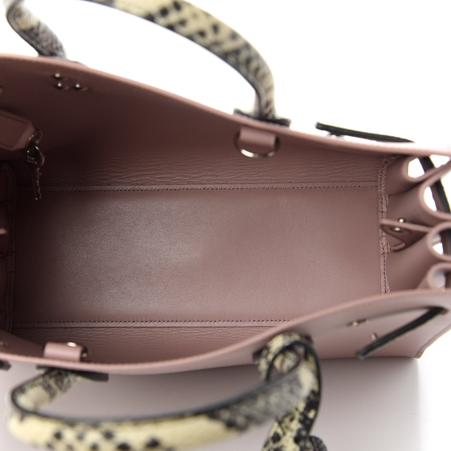 Saint Laurent Calfskin Python Embossed Small Sac De Jour Powder Pink 5 of 9