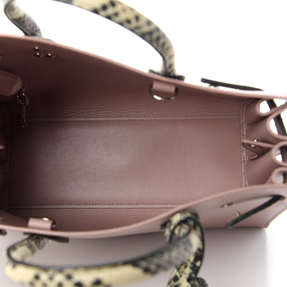 Saint Laurent Calfskin Python Embossed Small Sac De Jour Powder Pink 5 of 9