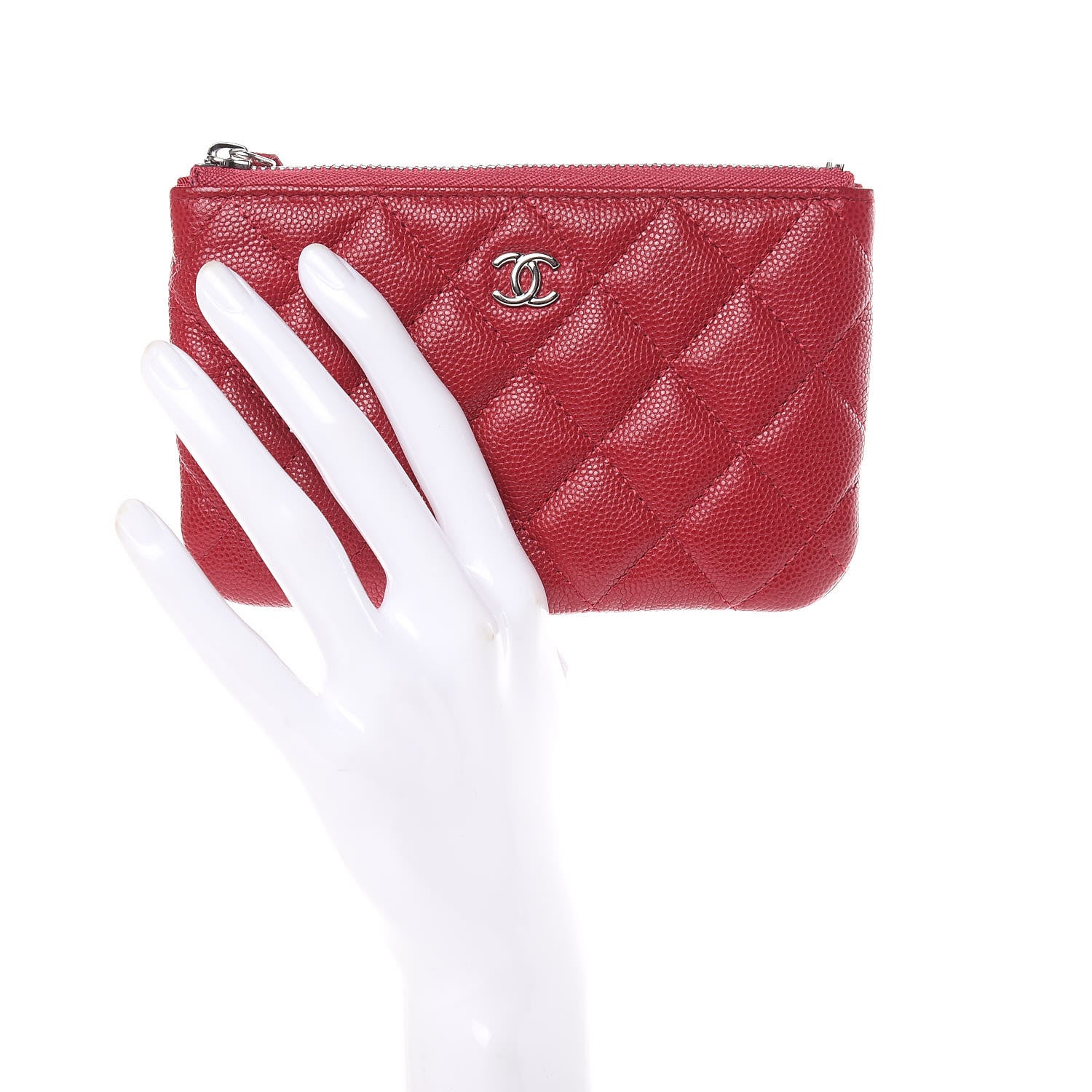 Chanel Caviar Quilted Small Cosmetic Case Pink 2 of 8