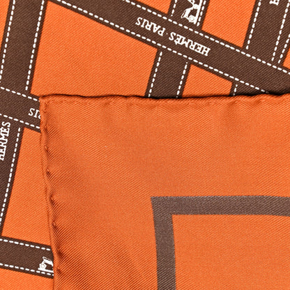 Hermes Silk Bolduc Pocket Square Scarf 4 of 4