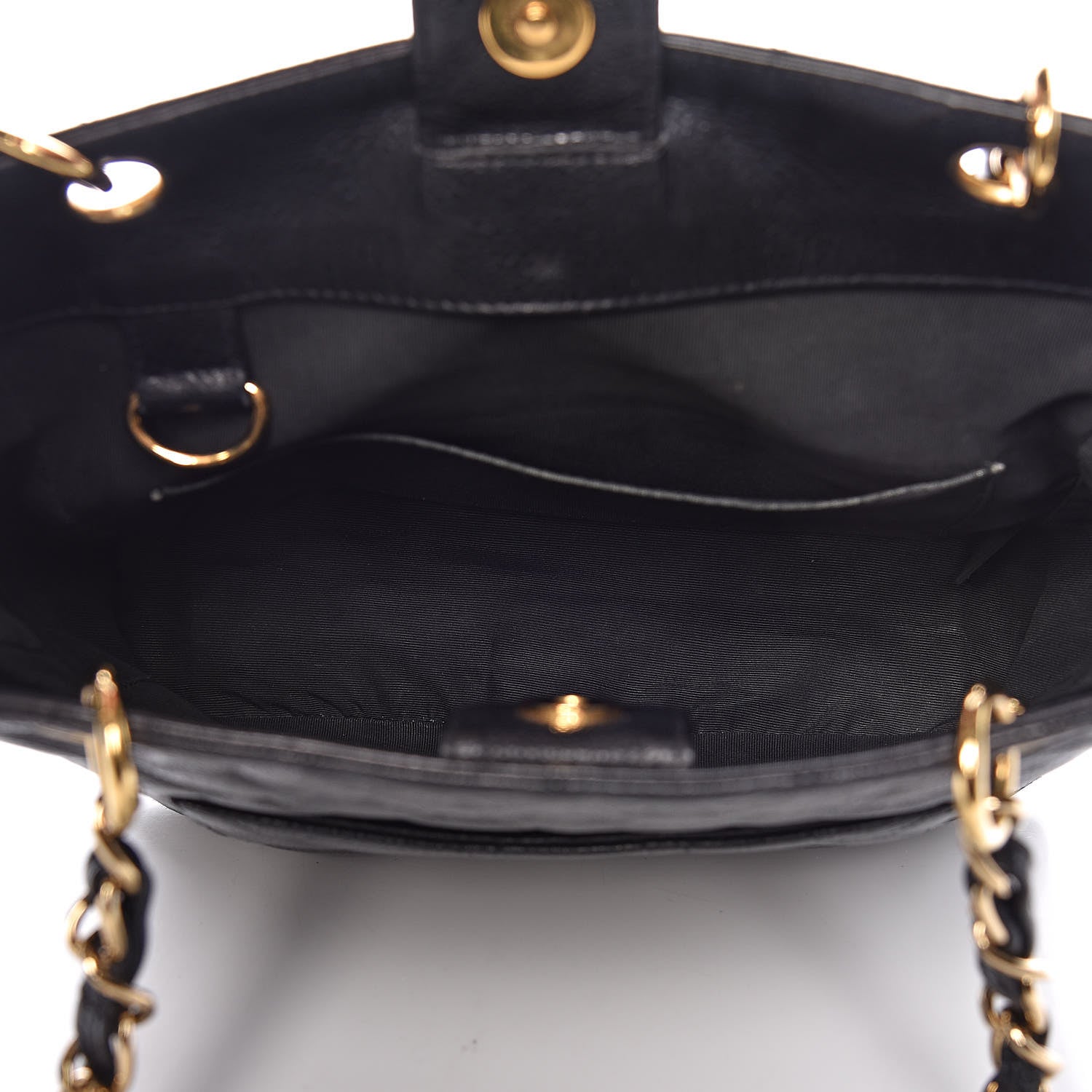 Chanel Caviar Quilted Petit Shopping Tote PST Black 5 of 11