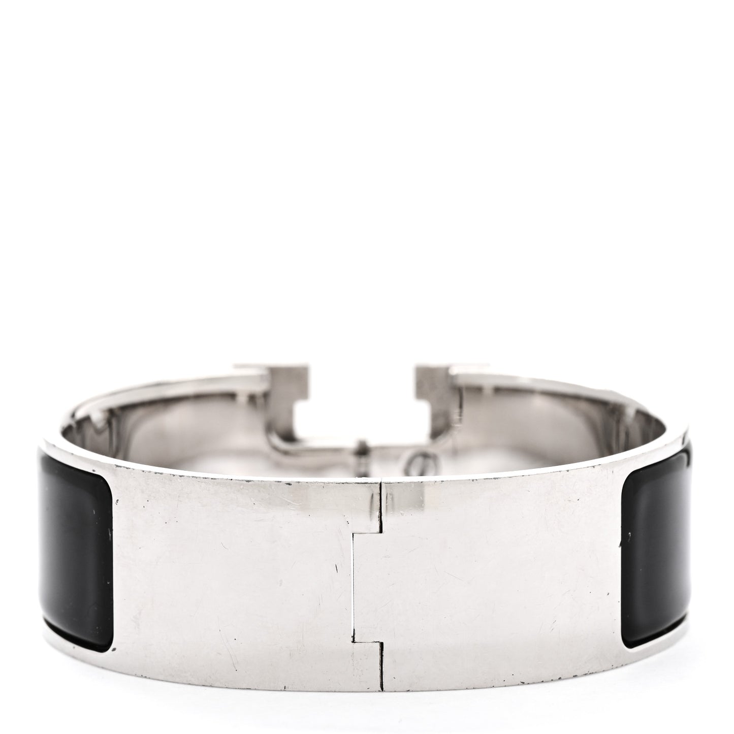 Enamel Wide Clic Clac H Bracelet GM Black