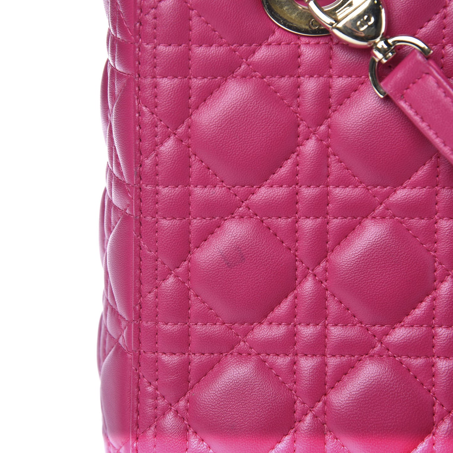 Lambskin Cannage Medium Lady Dior Pink
