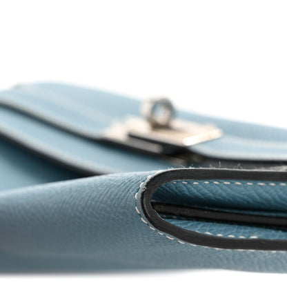 Hermes Epsom Kelly Longue Wallet Blue Jean 11 of 12