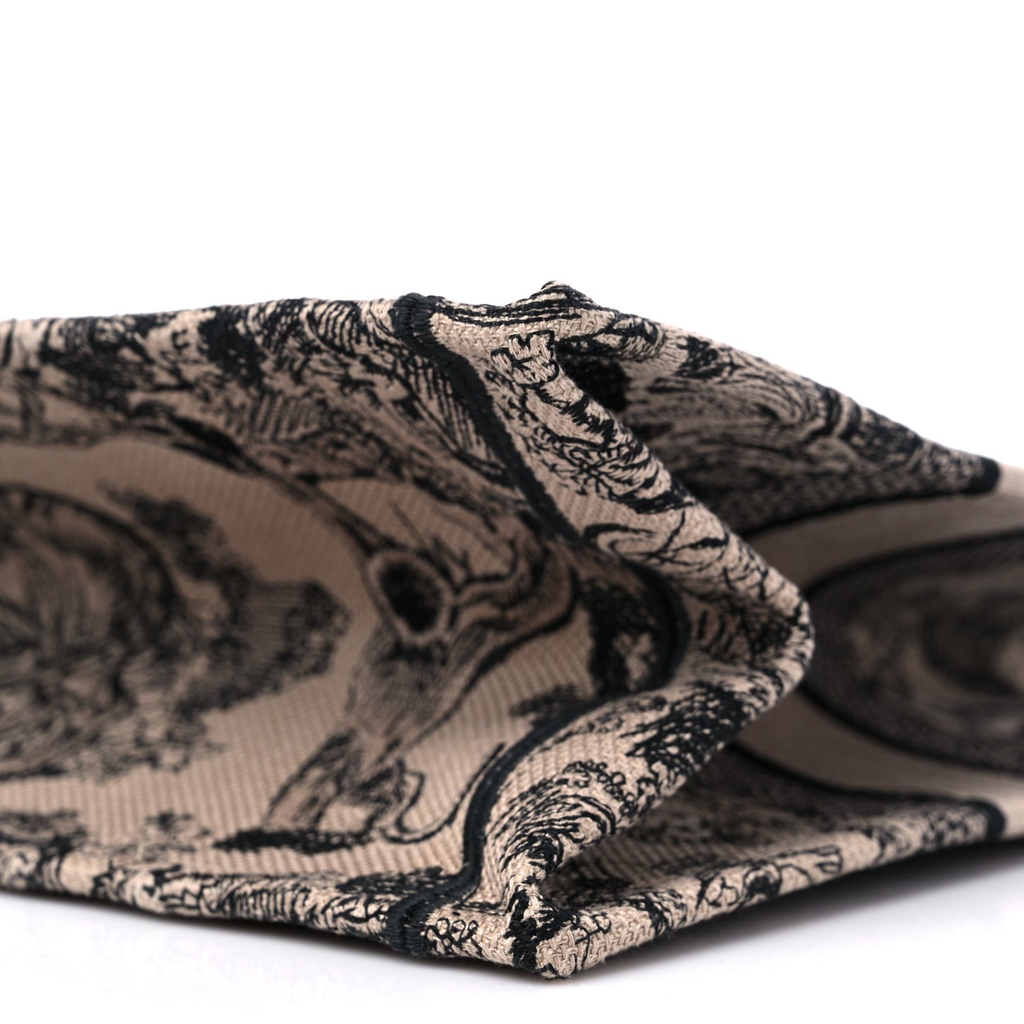 Canvas Embroidered Medium Dioriviera Toile De Jouy Book Tote Black