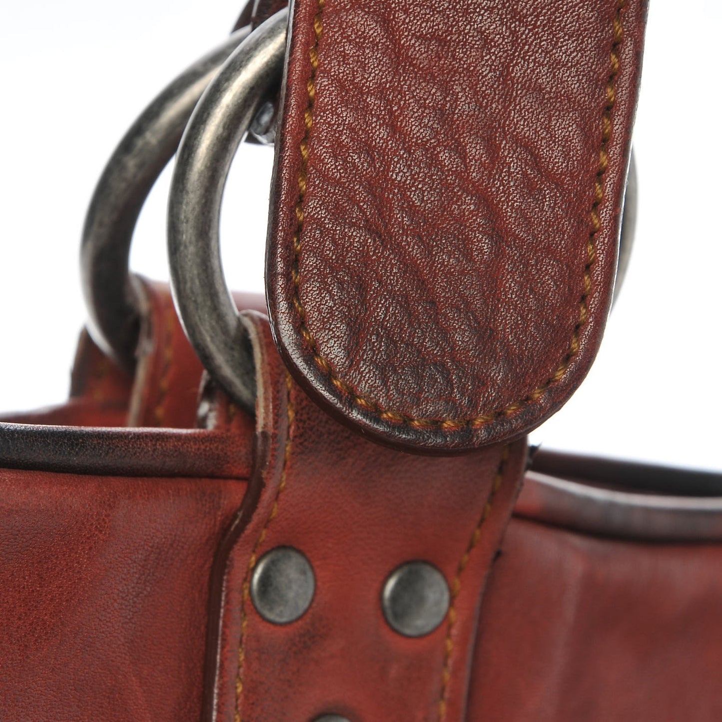 Calfskin Medium Gaucho Double Saddle Bag Red