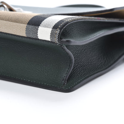 Burberry Derby Calfskin House Check Small Macken Crossbody Bag Dark Bottle Green 11 of 11