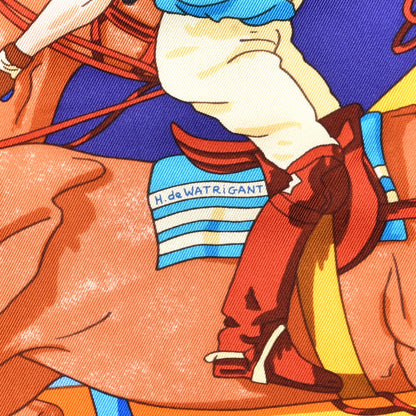 Hermes Silk Les Poneys de Polo Scarf 90 3 of 5