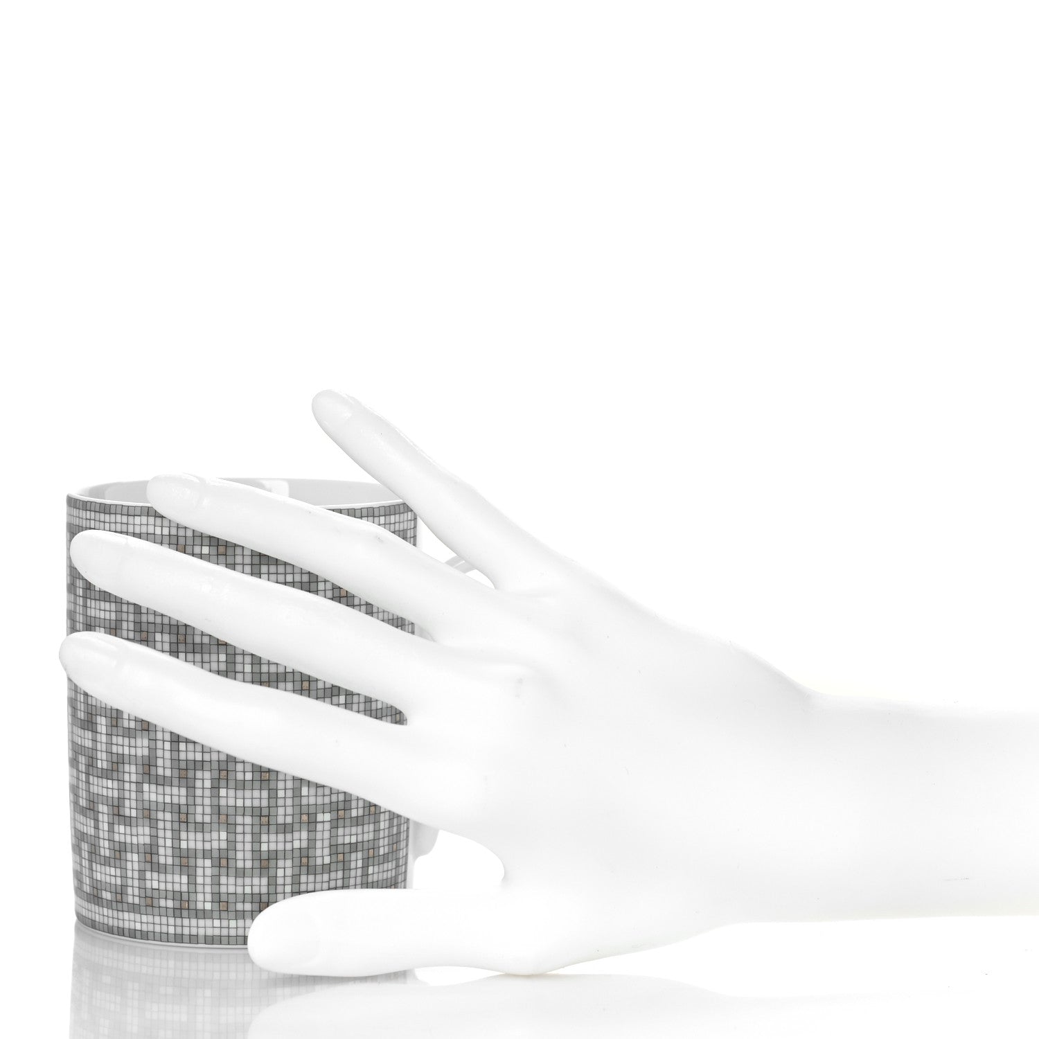 Hermes Porcelain Mosaique au 24 Mug Platinum 2 of 8