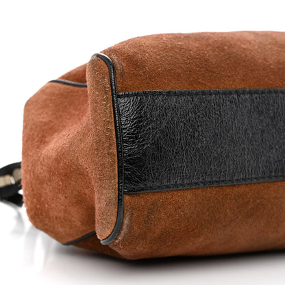 Gucci Suede Ophidia Medium Re(Belle) Top Handle Bag Nocciola Black 10 of 14