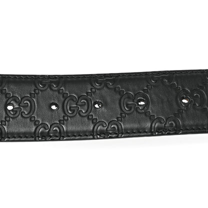 Gucci Guccissima Signature Interlocking G 40mm Belt 105 42 Black 5 of 5