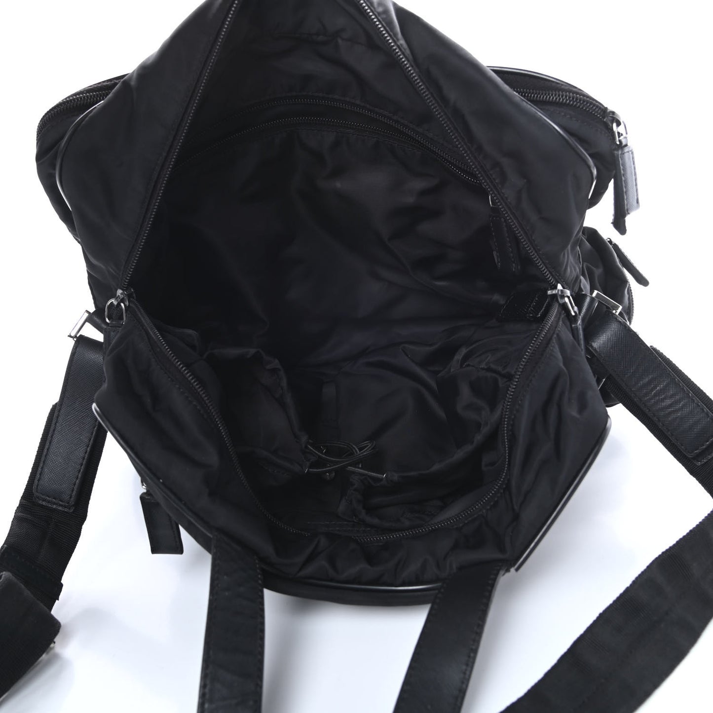 Tessuto Nylon Vela Diaper Bag Black