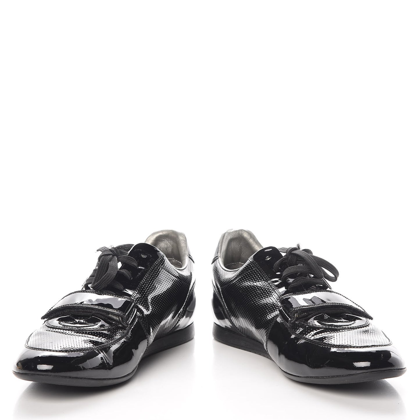 Patent Calfskin Sneakers 9 Black