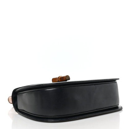 Gucci Calfskin Bamboo Top Handle Bag Black 4 of 9