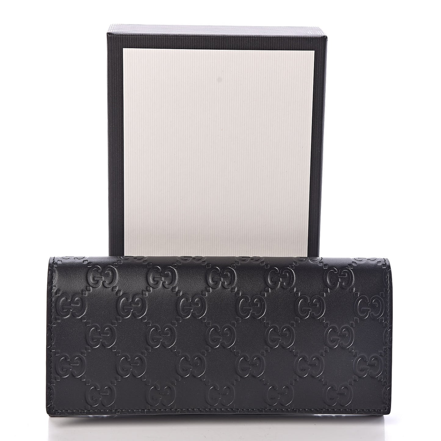 Guccissima Avel Continental Flap Wallet Black