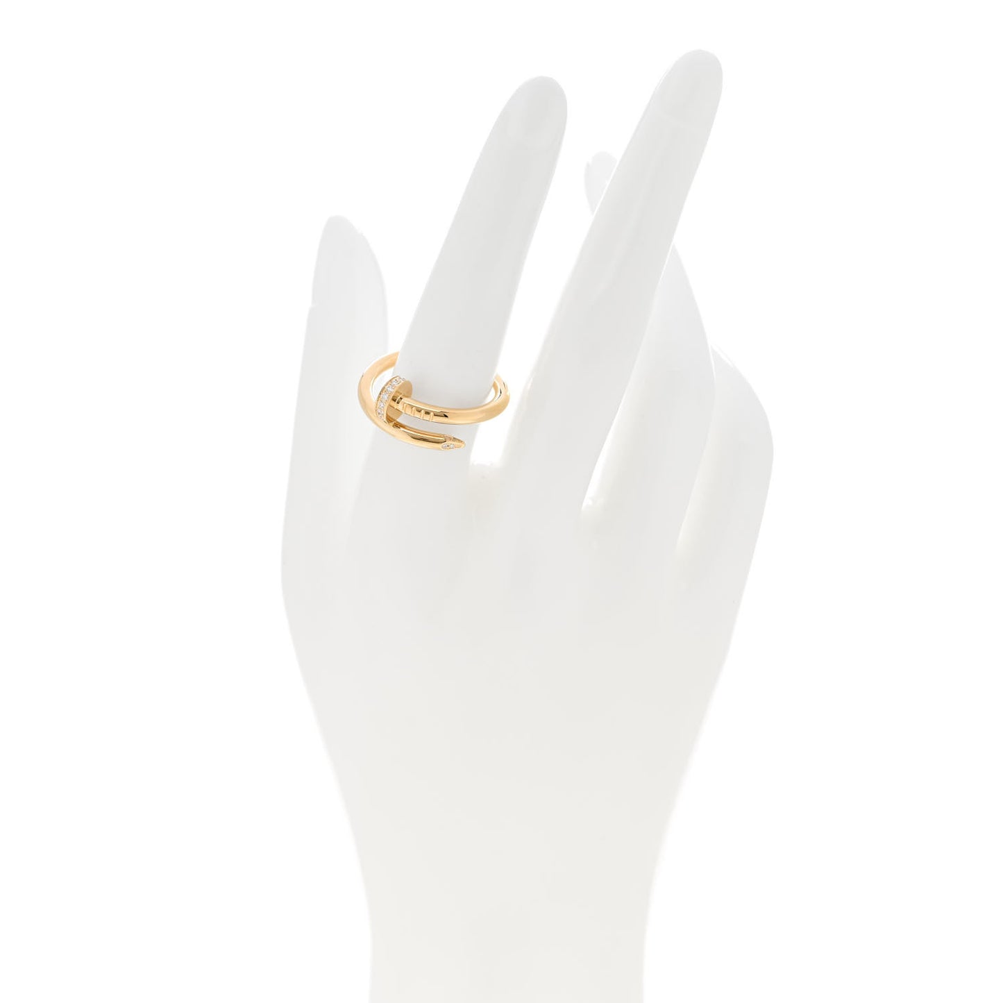 18K Yellow Gold Diamond Juste Un Clou Ring 57 8