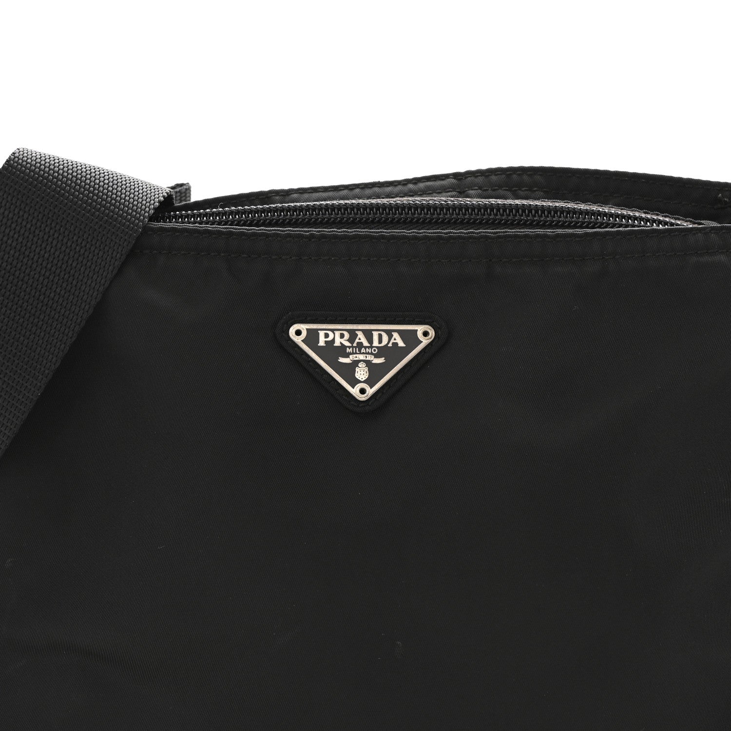 Prada Nylon Vela Flat Messenger Bag Black 8 of 13