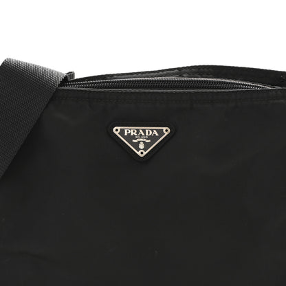 Prada Nylon Vela Flat Messenger Bag Black 8 of 13