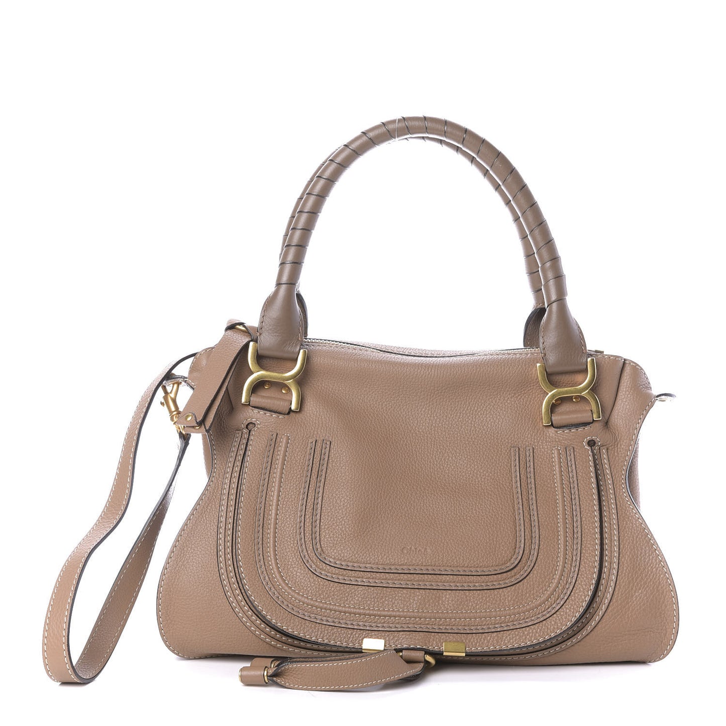 Calfskin Medium Marcie Satchel Nut
