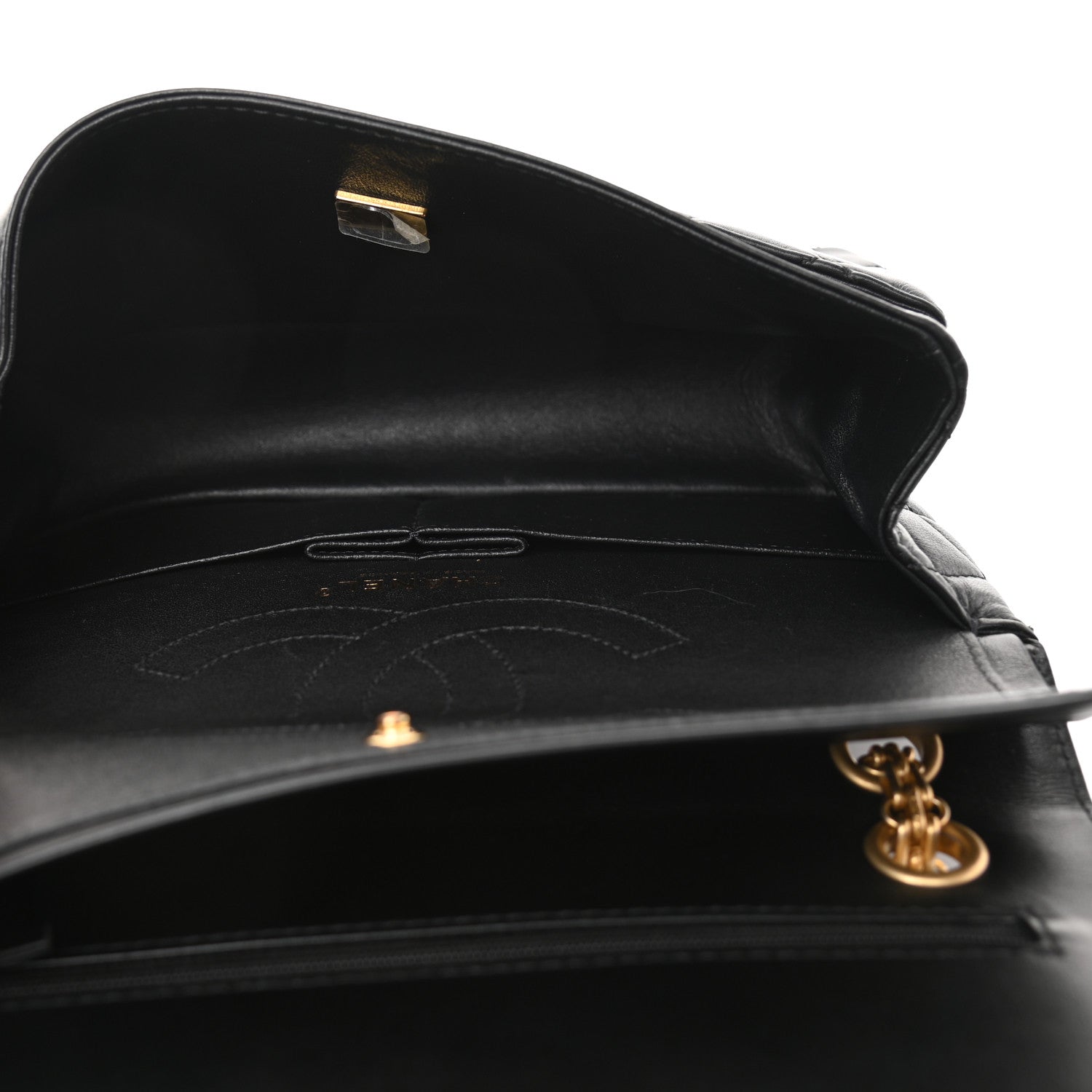 Chanel Aged Calfskin Crystal Charms 2.55 Reissue 225 Flap Black 4 of 8
