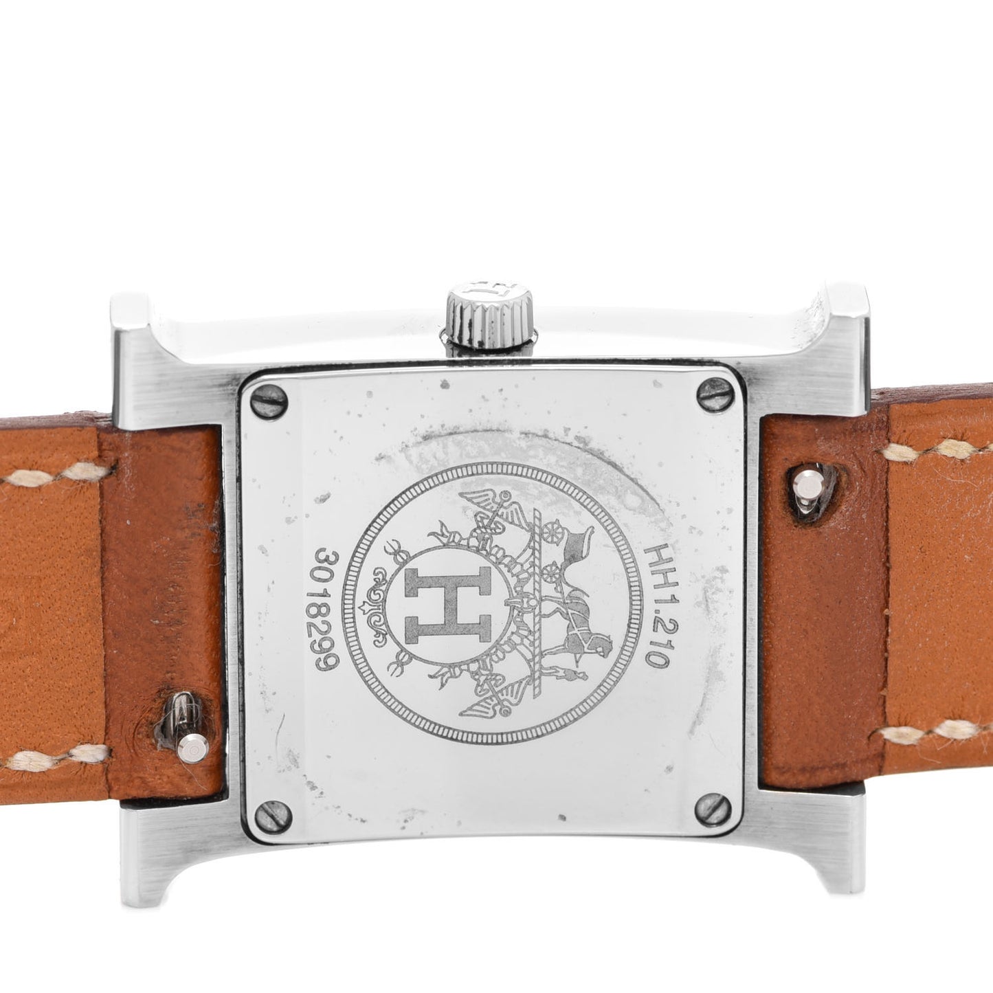 Stainless Steel Barenia 21mm Heure H Hour Double Tour Quartz Watch Fauve
