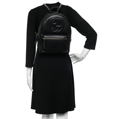 Gucci Pebbled Calfskin Soho Chain Backpack Black 2 of 9