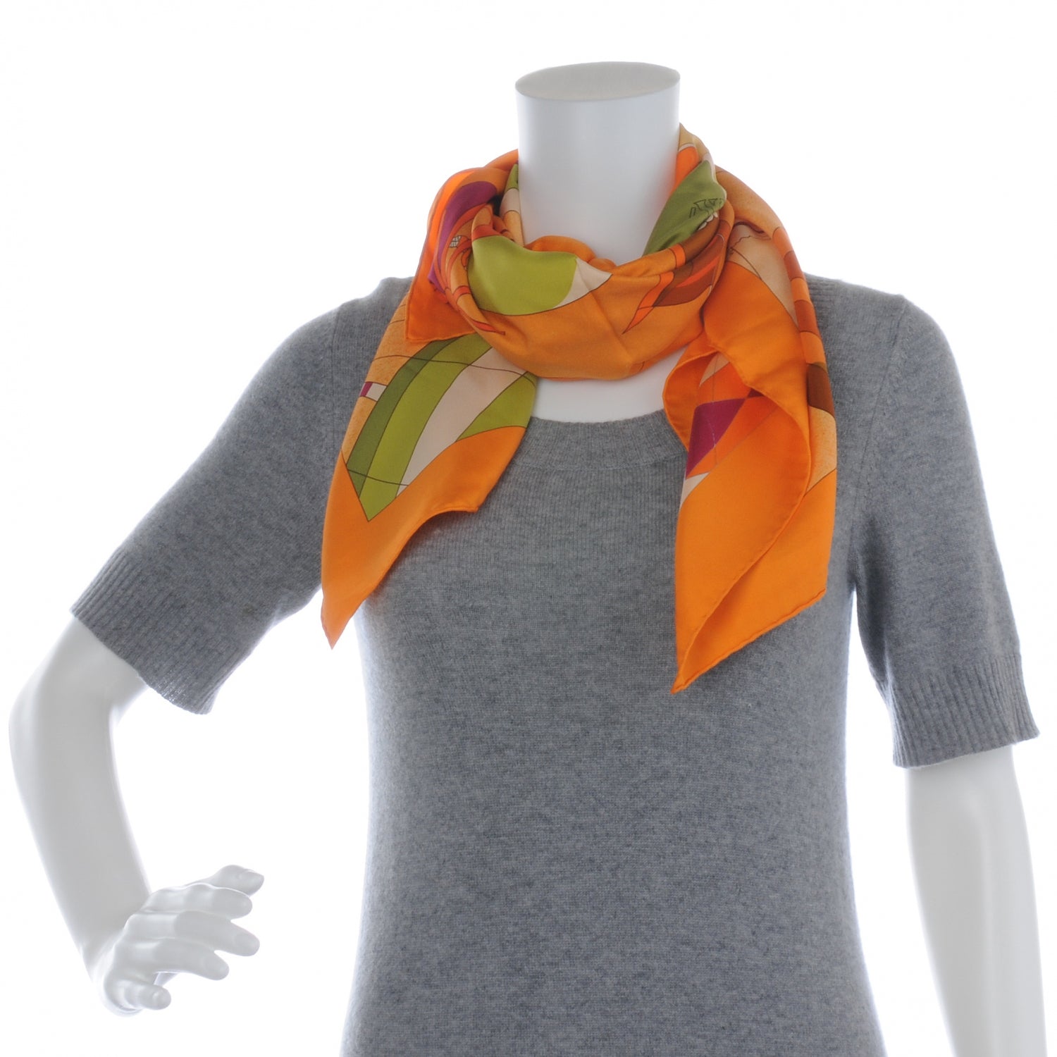 Hermes Silk Les Folies Du Ciel II Scarf 90 4 of 5