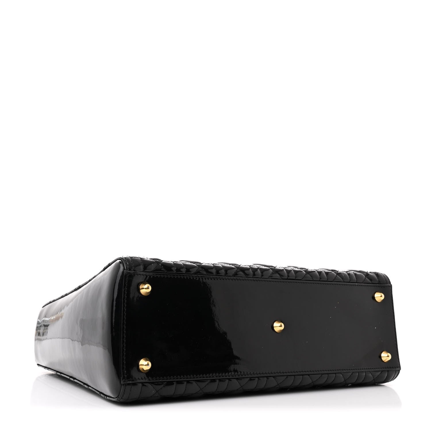 Christian Dior Patent Cannage Large Lady Dior Black 4 of 11
