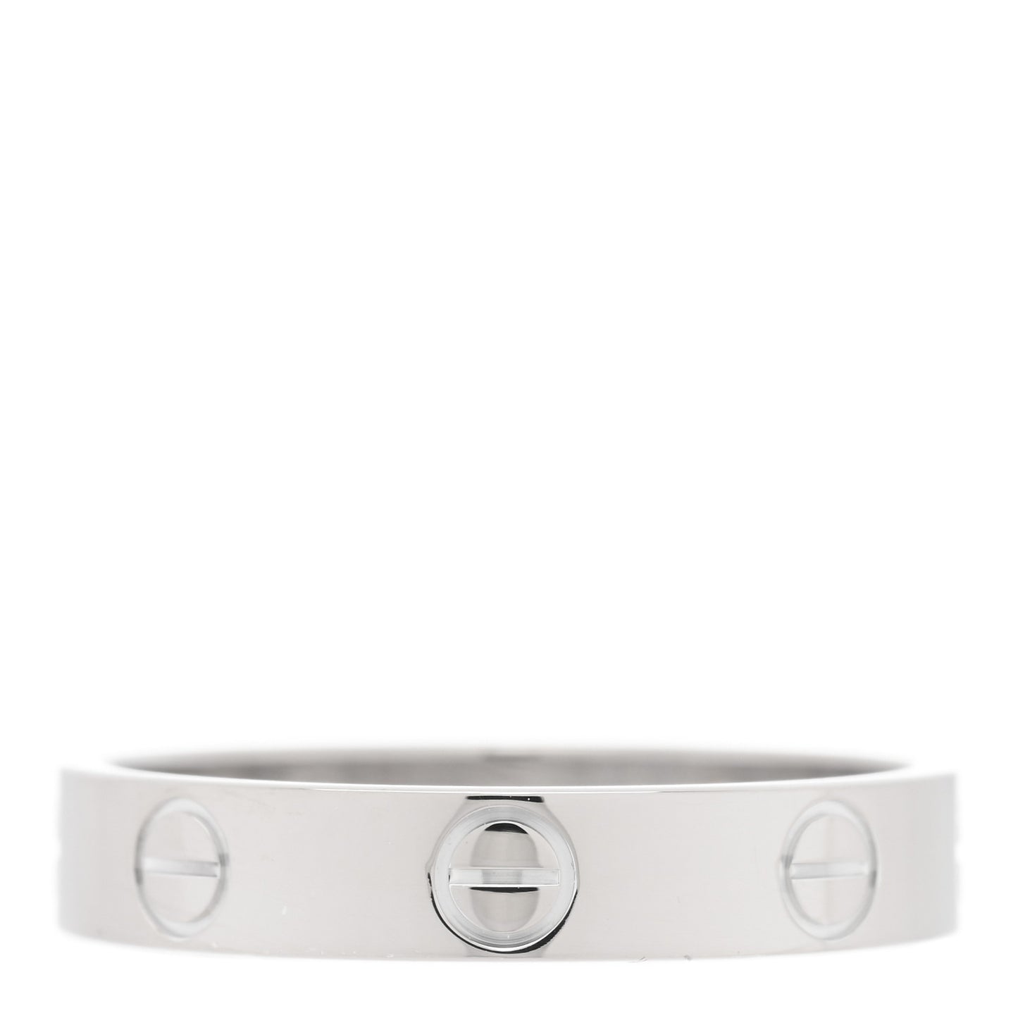 18K White Gold 3.5mm LOVE Wedding Band Ring 53 6.5