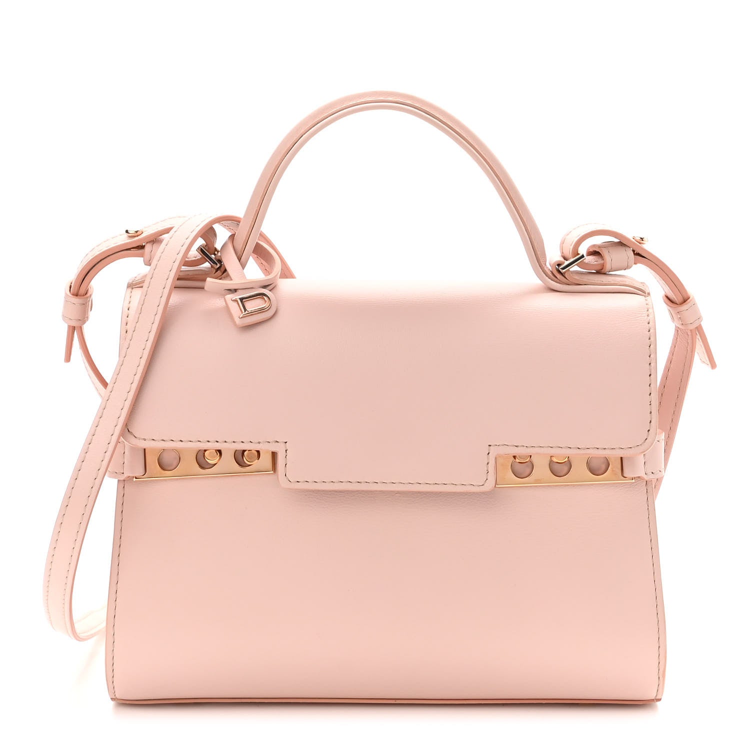 Delvaux Smooth Calfskin Mini Tempete Satchel Nude 1 of 10