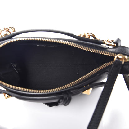 Fendi Vitello Dolce Chain Tail Gold Edition Mini By The Way Boston Bag Black Vintage Gold 5 of 7