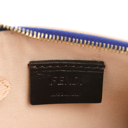 Fendi Vitello Elite Bi-Color Coin Pouch Key Case Blue Neon Plaster 5 of 7
