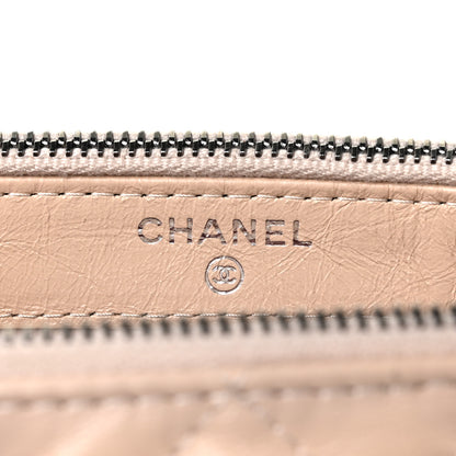 Chanel Aged Calfskin Quilted Small Gabrielle Clutch With Chain Beige Black 5 of 10