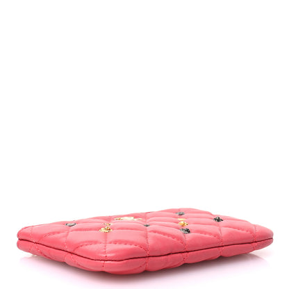 Chanel Lambskin Quilted Small Lucky Charms Cosmetic Case Pink 4 of 8