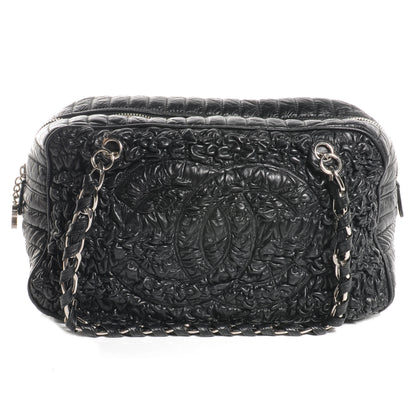 Chanel Lambskin Astrakhan Bowler Black 1 of 7