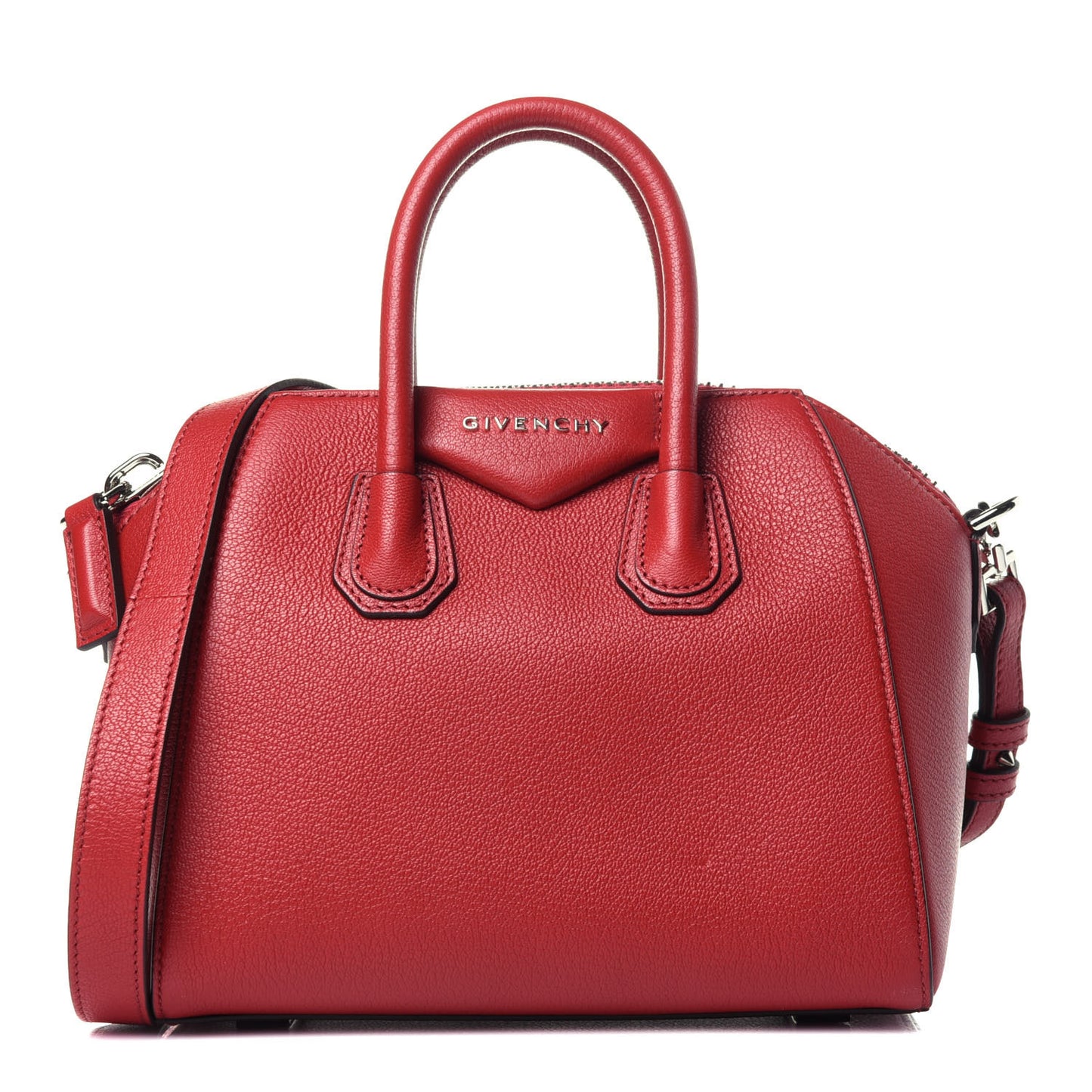 Sugar Goatskin Mini Antigona Medium Red