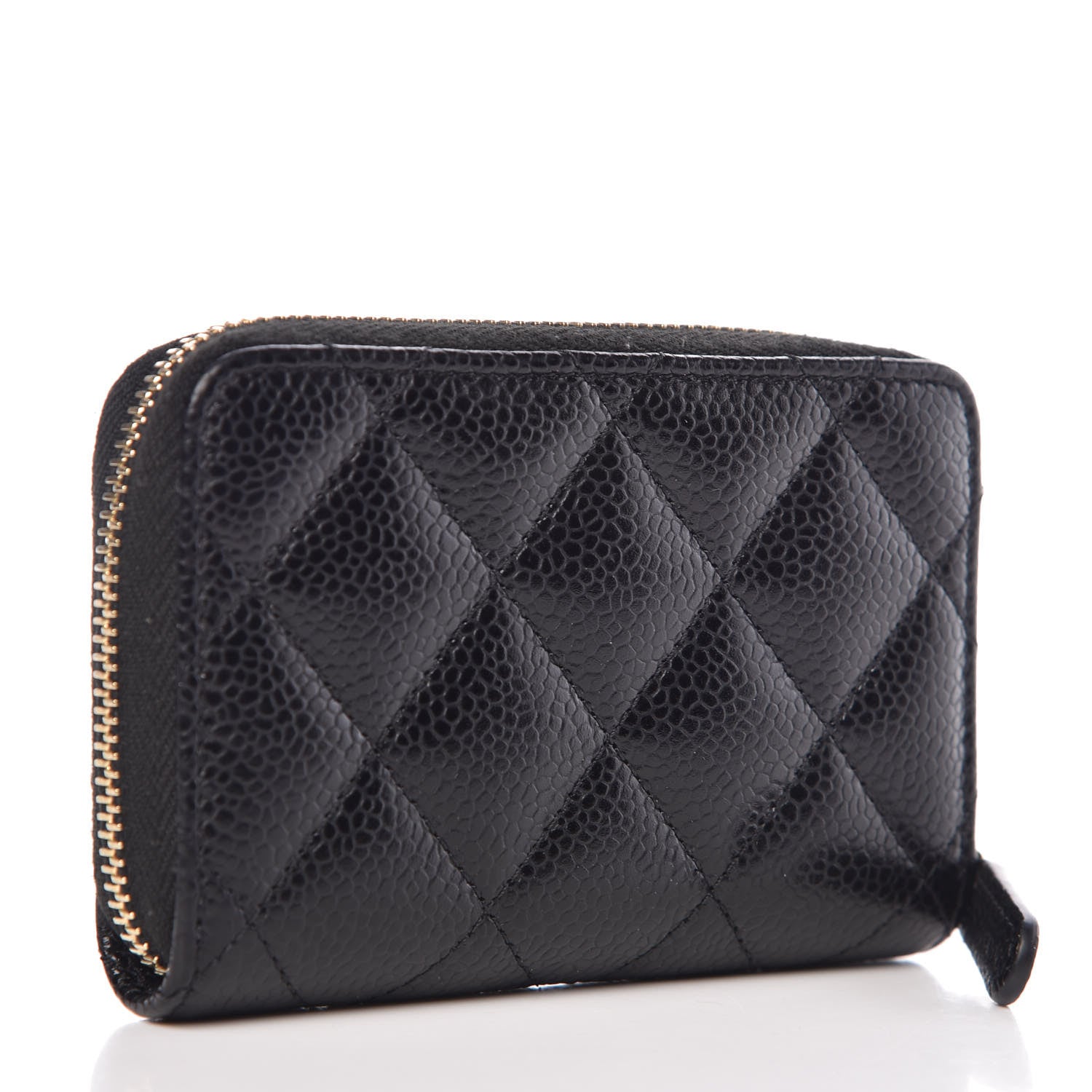Chanel Caviar Quilted Zip Coin Purse Black 3 of 8